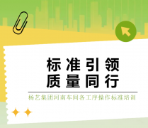 尺度引领，质量同业|杨艺集团河南车间各工序操作尺度培训